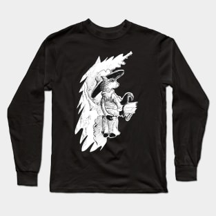 Fox climbing a tree 10/12/23 - vintage fantasy inspired art and design Long Sleeve T-Shirt